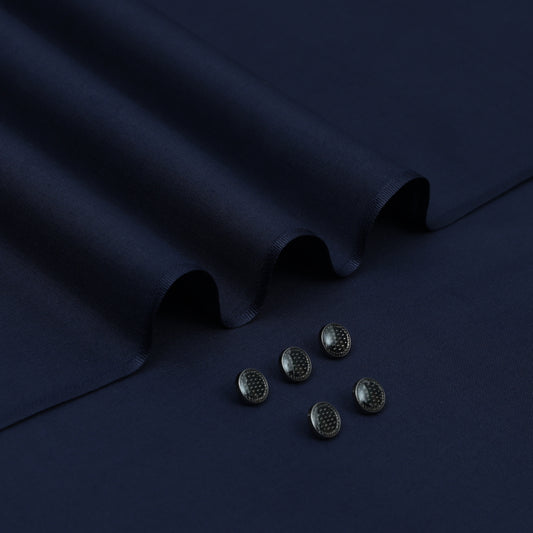Navy Blue - Blended Wash&Wear